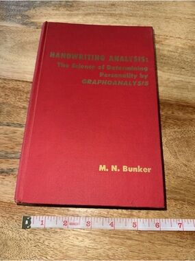 Handwriting Analysis by M. N. Bunker - Red Hardcover Book